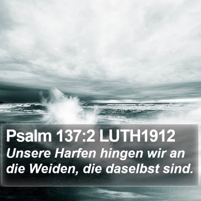 Psalm 137:2 LUTH1912 Bible Verse Image