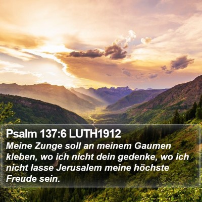 Psalm 137:6 LUTH1912 Bible Verse Image