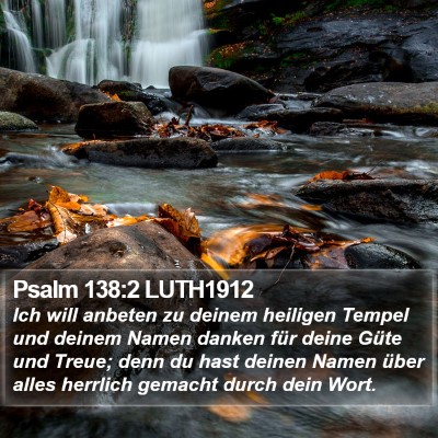 Psalm 138:2 LUTH1912 Bible Verse Image