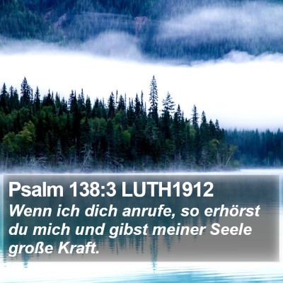Psalm 138:3 LUTH1912 Bible Verse Image
