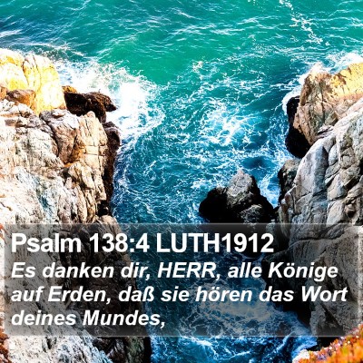 Psalm 138:4 LUTH1912 Bible Verse Image