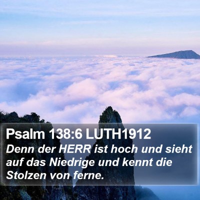 Psalm 138:6 LUTH1912 Bible Verse Image