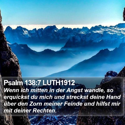 Psalm 138:7 LUTH1912 Bible Verse Image