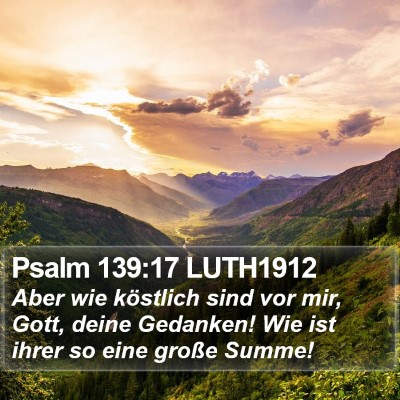 Psalm 139:17 LUTH1912 Bible Verse Image