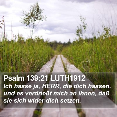 Psalm 139:21 LUTH1912 Bible Verse Image