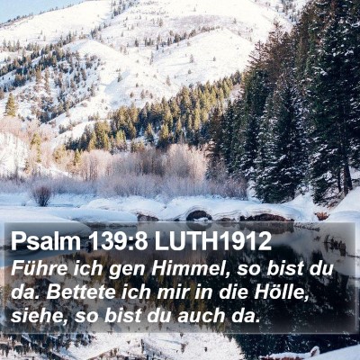 Psalm 139:8 LUTH1912 Bible Verse Image
