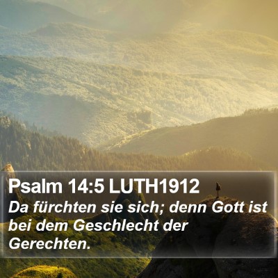 Psalm 14:5 LUTH1912 Bible Verse Image