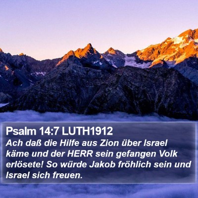Psalm 14:7 LUTH1912 Bible Verse Image