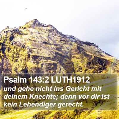 Psalm 143:2 LUTH1912 Bible Verse Image