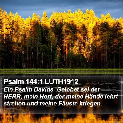 Psalm 144:1 LUTH1912 Bible Verse Image