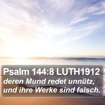 Psalm 144:8 LUTH1912 Bible Verse Image