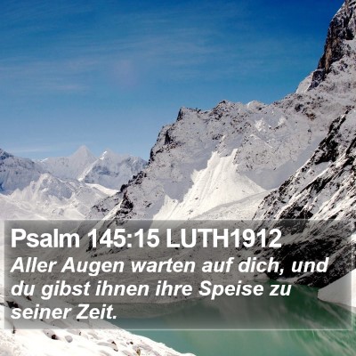Psalm 145:15 LUTH1912 Bible Verse Image
