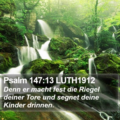 Psalm 147:13 LUTH1912 Bible Verse Image