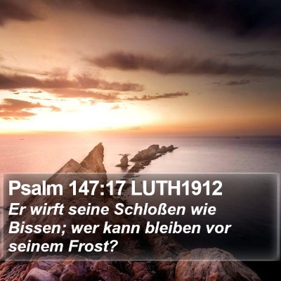Psalm 147:17 LUTH1912 Bible Verse Image
