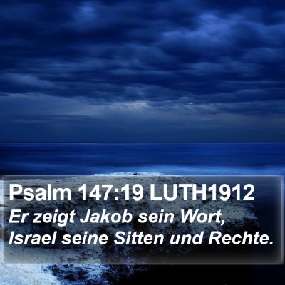 Psalm 147:19 LUTH1912 Bible Verse Image