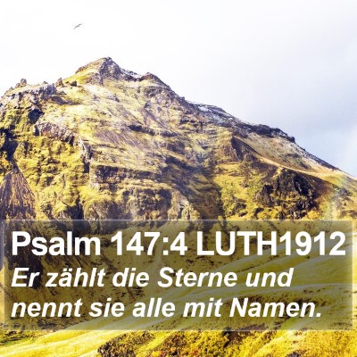 Psalm 147:4 LUTH1912 Bible Verse Image