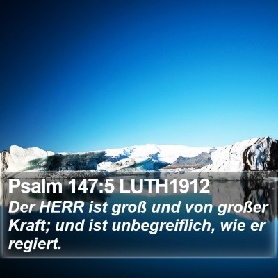 Psalm 147:5 LUTH1912 Bible Verse Image