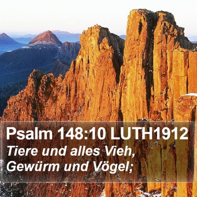 Psalm 148:10 LUTH1912 Bible Verse Image