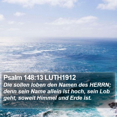 Psalm 148:13 LUTH1912 Bible Verse Image