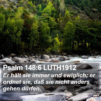 Psalm 148:6 LUTH1912 Bible Verse Image