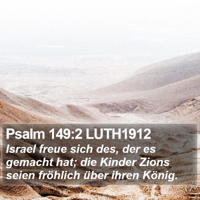 Psalm 149:2 LUTH1912 Bible Verse Image