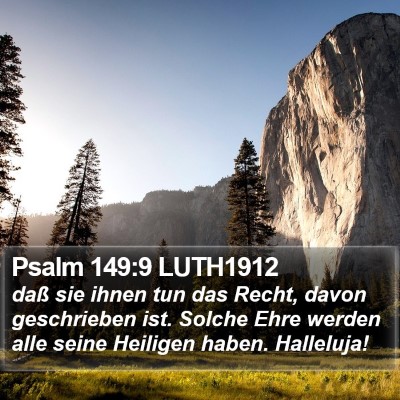Psalm 149:9 LUTH1912 Bible Verse Image