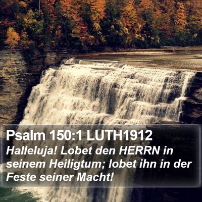 Psalm 150:1 LUTH1912 Bible Verse Image