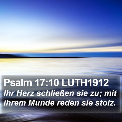 Psalm 17:10 LUTH1912 Bible Verse Image
