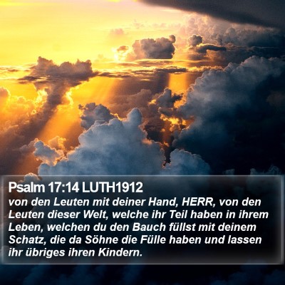 Psalm 17:14 LUTH1912 Bible Verse Image