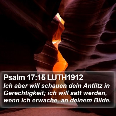 Psalm 17:15 LUTH1912 Bible Verse Image