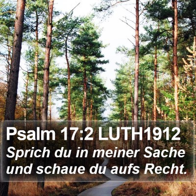 Psalm 17:2 LUTH1912 Bible Verse Image