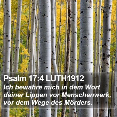 Psalm 17:4 LUTH1912 Bible Verse Image