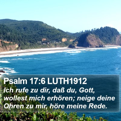 Psalm 17:6 LUTH1912 Bible Verse Image
