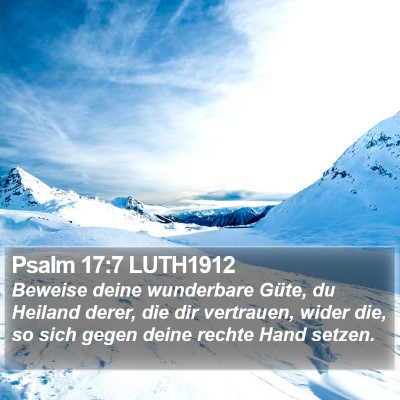 Psalm 17:7 LUTH1912 Bible Verse Image