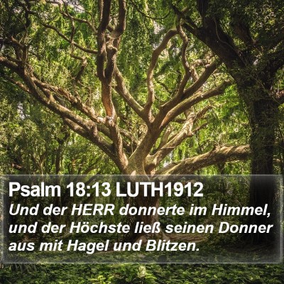 Psalm 18:13 LUTH1912 Bible Verse Image