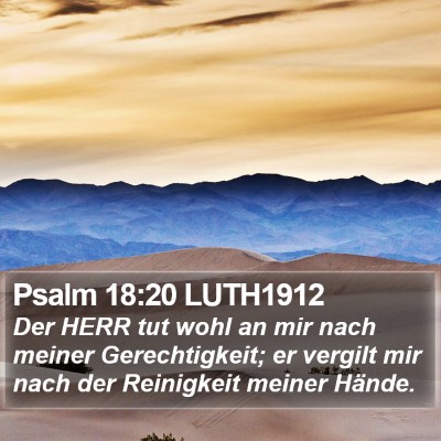 Psalm 18:20 LUTH1912 Bible Verse Image