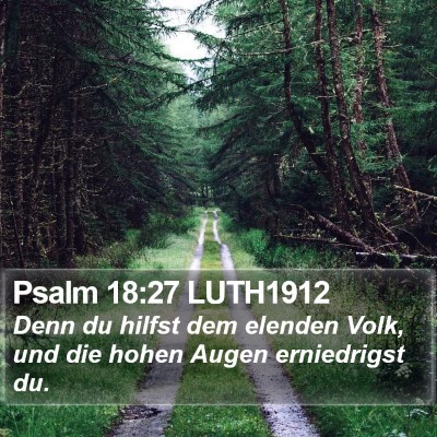 Psalm 18:27 LUTH1912 Bible Verse Image