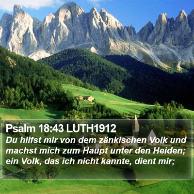 Psalm 18:43 LUTH1912 Bible Verse Image