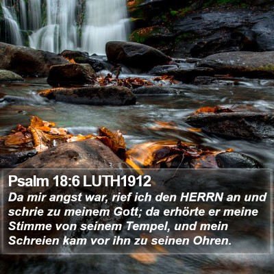 Psalm 18:6 LUTH1912 Bible Verse Image