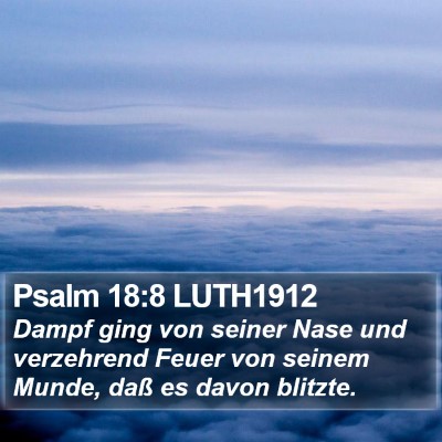 Psalm 18:8 LUTH1912 Bible Verse Image