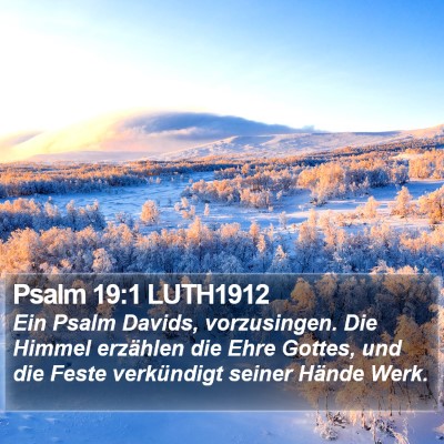 Psalm 19:1 LUTH1912 Bible Verse Image