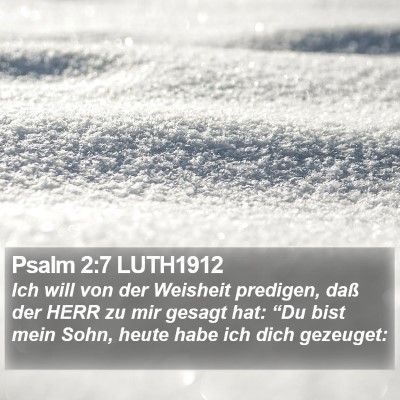 Psalm 2:7 LUTH1912 Bible Verse Image