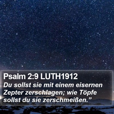Psalm 2:9 LUTH1912 Bible Verse Image