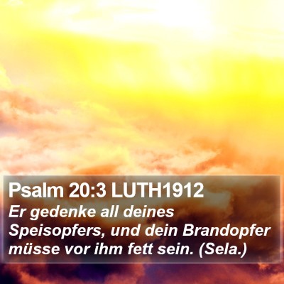 Psalm 20:3 LUTH1912 Bible Verse Image