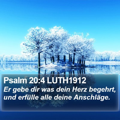 Psalm 20:4 LUTH1912 Bible Verse Image