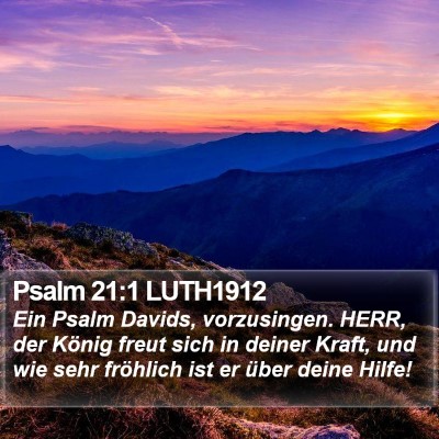 Psalm 21:1 LUTH1912 Bible Verse Image