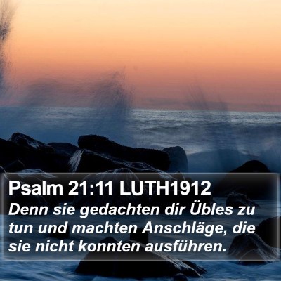 Psalm 21:11 LUTH1912 Bible Verse Image