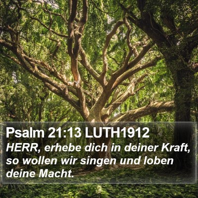 Psalm 21:13 LUTH1912 Bible Verse Image