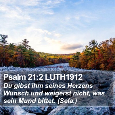 Psalm 21:2 LUTH1912 Bible Verse Image