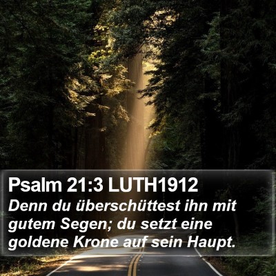 Psalm 21:3 LUTH1912 Bible Verse Image